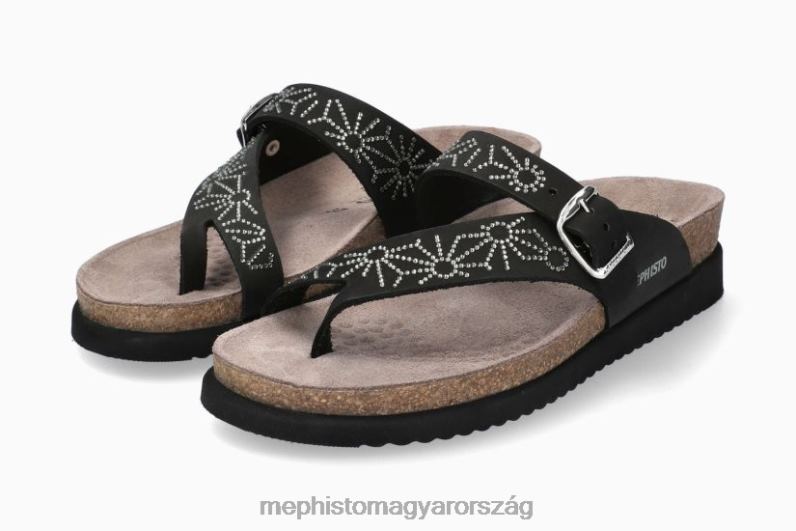 nők HL0DX383 pokoli szikra fekete Mephisto szandál